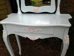 French Vintage Dressing Table & Mirror